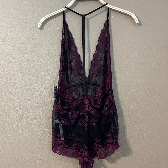 Free People Too Cute To Handle Laced Bodysuit Size M - Picture 5 of 9